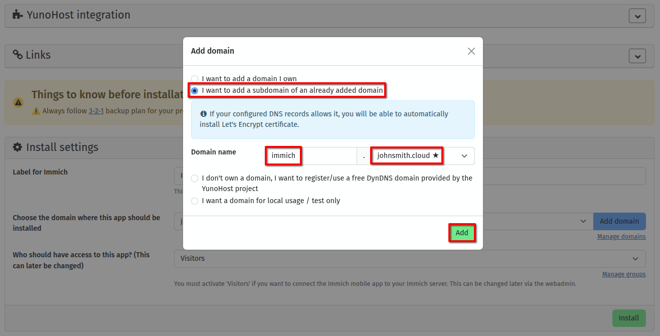 yunohost-immich-add-domain-steps