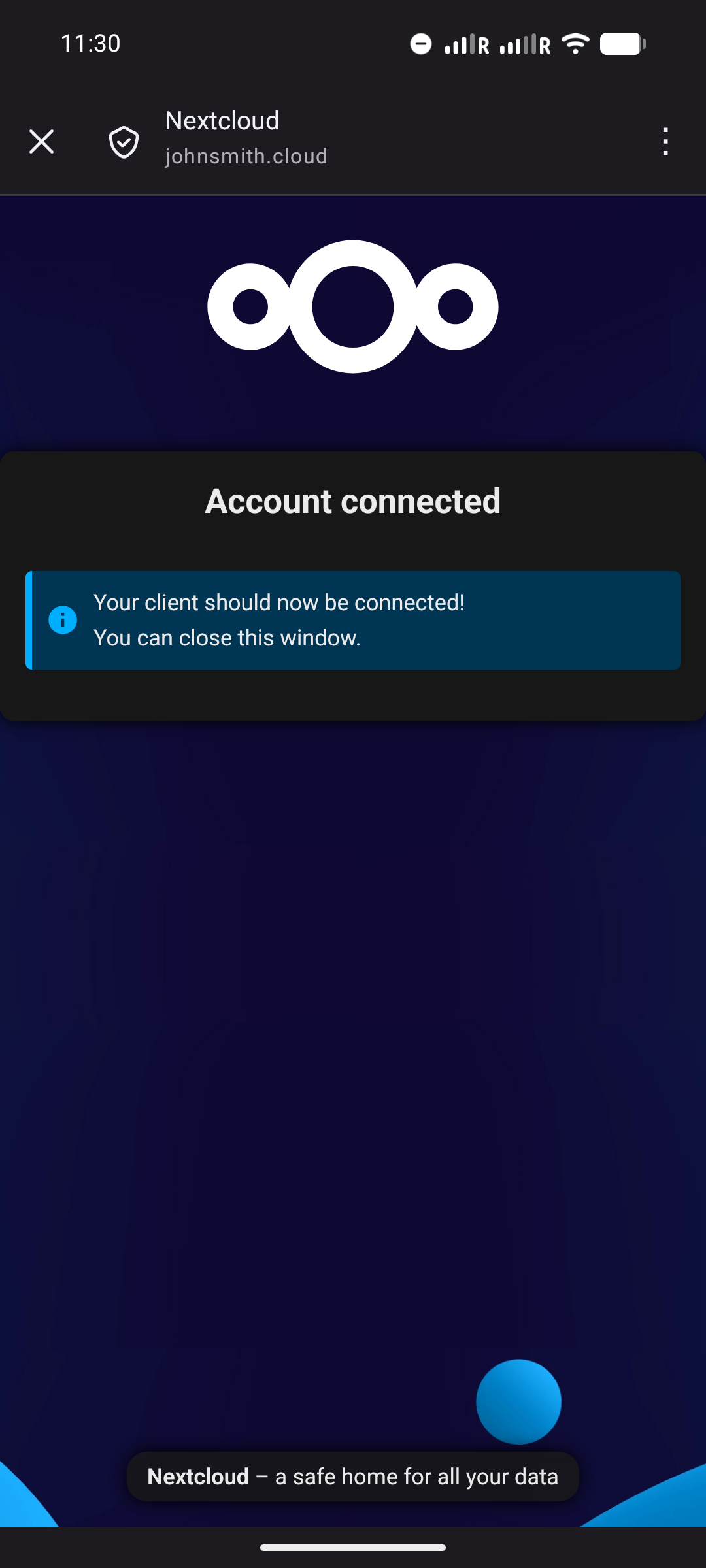 NextcloudLoginMobileAccessGranted