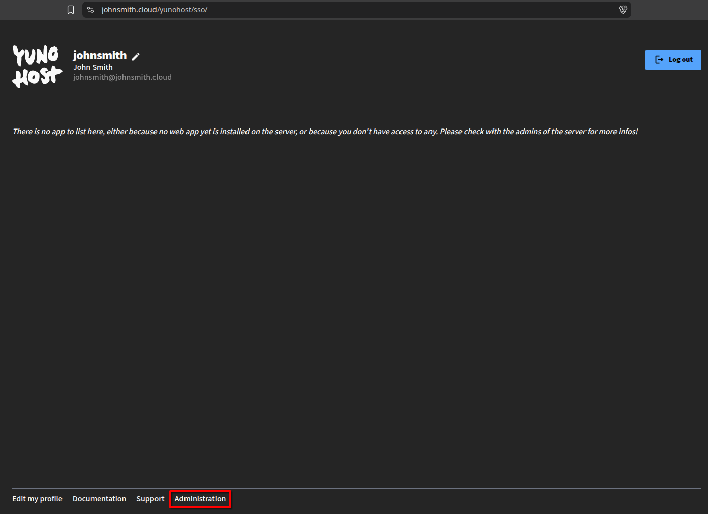 yunohost-administration-button