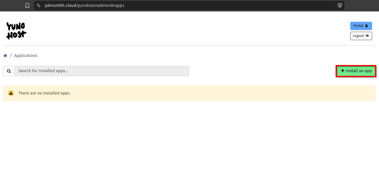 yunohost-install-an-app