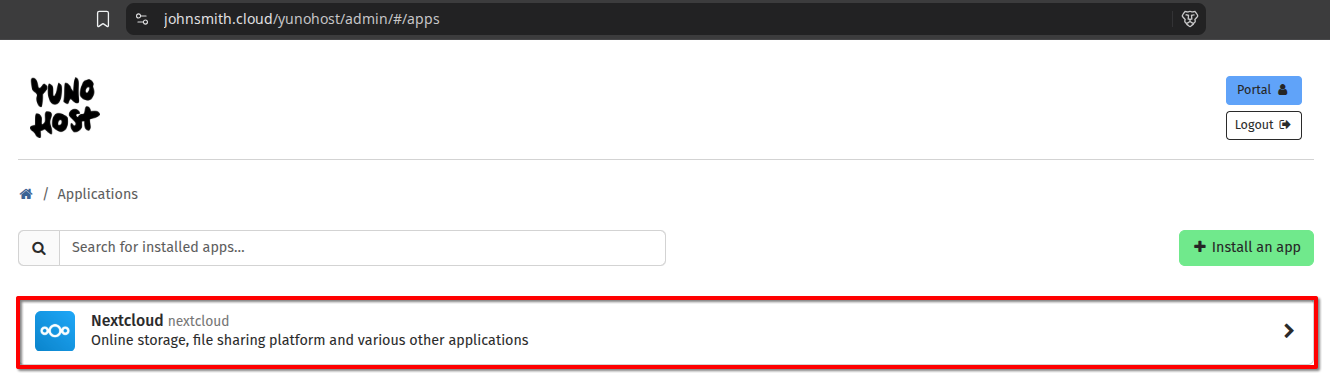 yunohost-nextcloud-app
