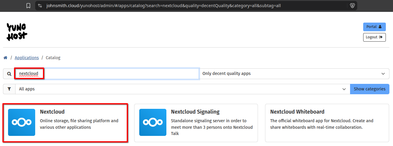 yunohost-nextcloud-install