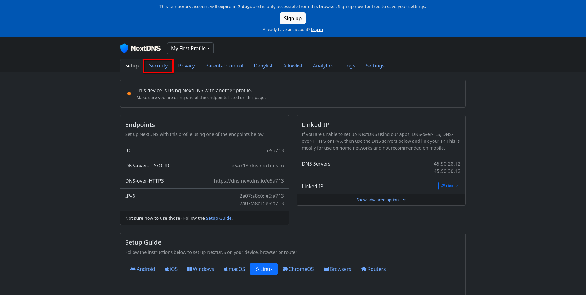 nextdns-security